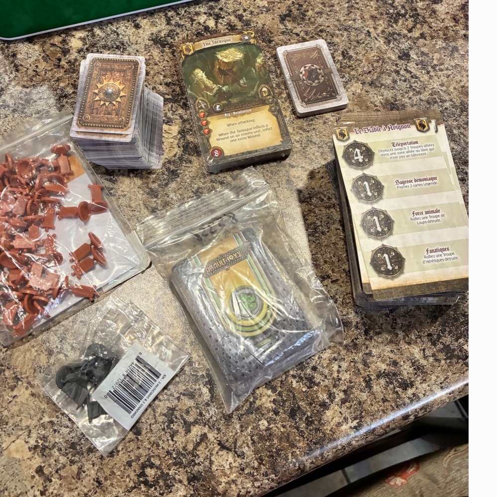 Time of Legends Joan of Arc Board Game Cards Miniatures Tarasque Replacement Lot